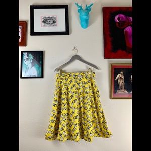 NWOT EShakti Bicycle Print Midi Flare Skirt